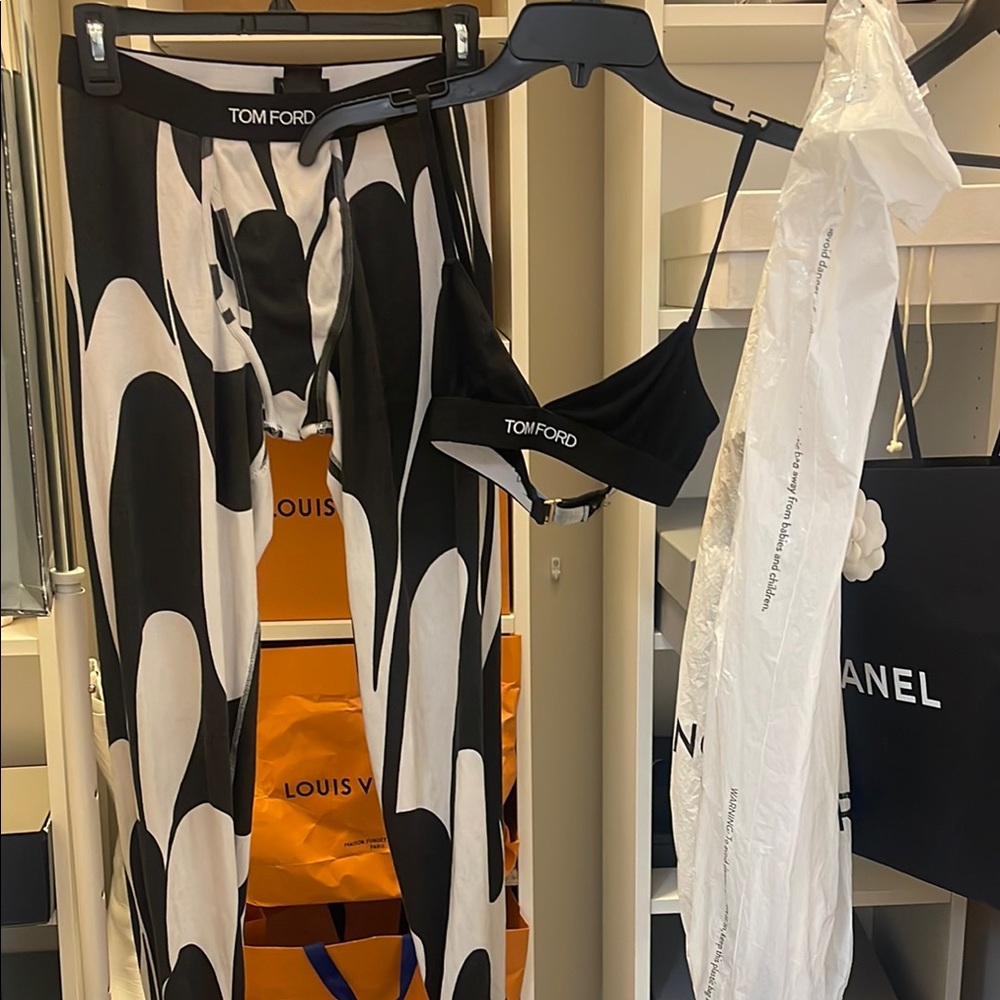 Tom Ford Black and White Pants Set